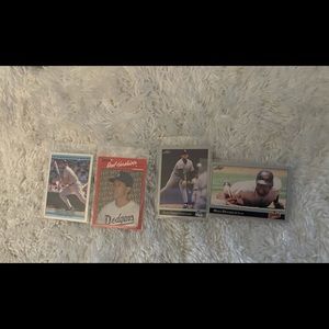 Bundle of Four Collectable Baseball Cards difference in Brand year and players